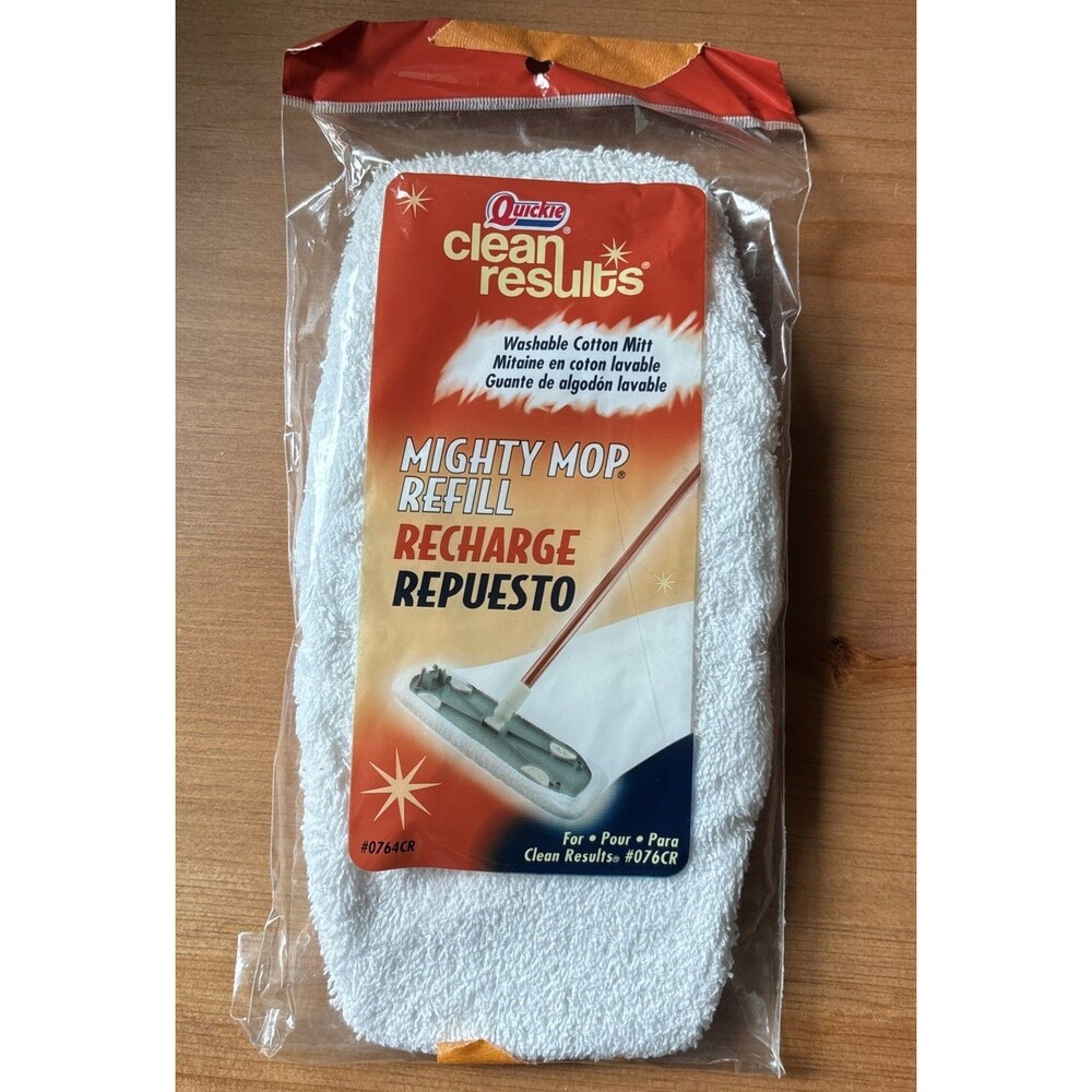 QUICKIE Clean Results MIGHTY MOP Refill Recharge Washable Cotton Mitt 0764CR